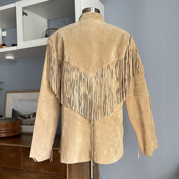 Scully Suede Fringe Jacket Women's Leather Tan Western Cowgirl Rodeo - Picture 5 of 11